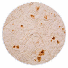 Load image into Gallery viewer, 150cm Soft Blanket Throw Tortilla Comfort Food Creations Burrito Wrap Blanket Perfectly Round Throw for Dropshipping