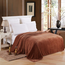 Load image into Gallery viewer, Home Textile Soft Solid Blanket Fleece Flannel Blanket Adult Sofa Bedding Manta Red Green Blue Flannel Throw Blankets for Beds