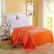 Load image into Gallery viewer, Home Textile Soft Solid Blanket Fleece Flannel Blanket Adult Sofa Bedding Manta Red Green Blue Flannel Throw Blankets for Beds