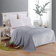 Load image into Gallery viewer, Home Textile Soft Solid Blanket Fleece Flannel Blanket Adult Sofa Bedding Manta Red Green Blue Flannel Throw Blankets for Beds